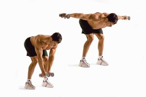 Разведение гантелей